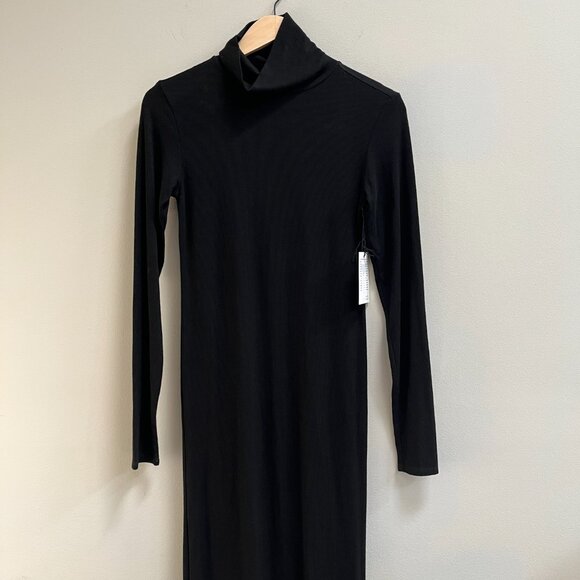 NEW Electric & Rose Lindy Knit Maxi Dress Black Onyx Ribbed‎ Bodycon Small - Picture 8 of 8